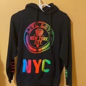 Black/Rainbow New York Hoodie